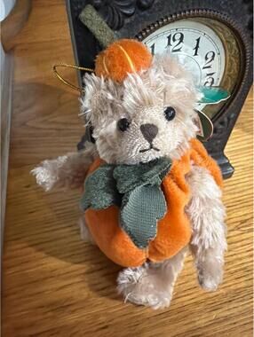 Bearington Collection Pudgy Pumpkin Mini Jointed Halloween Bear 6"H 1840